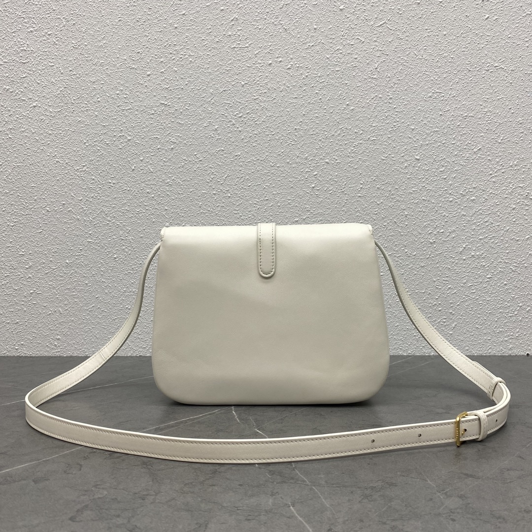 Celine Tabou Shoulder Bag In Smooth Calfskin White 196583